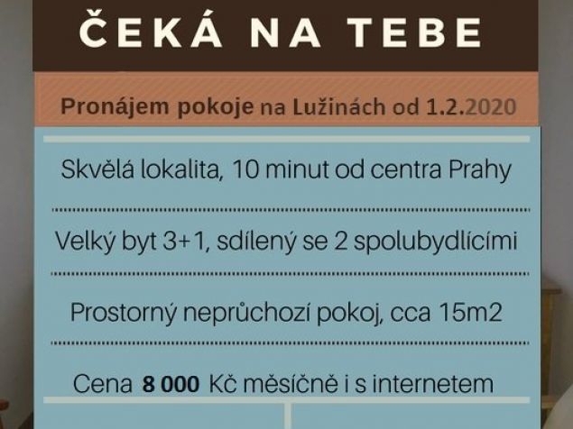 Pronájem pokoje Praha