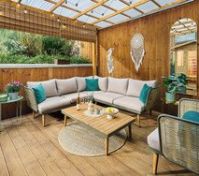 Spacious terrace with outdoor lounge set