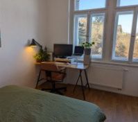 Working station with Vyšehrad castle view