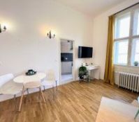 Dining area with kitchen view