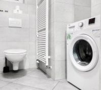 Bathroom with washing machine