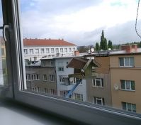  červený pokoj výhled