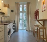 kitchen with balcony