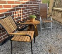 Outside seating.