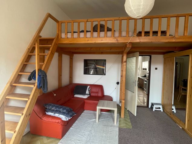 obývací pokoj + dřevěná výstavba