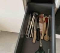 Kitchen drawer with utensils