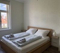 Double bed close-up view