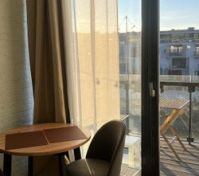 Dining table balcony door sunlight