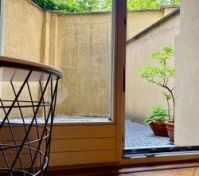 Small courtyard with plants