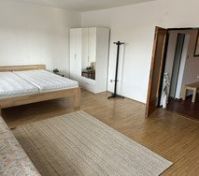 Spacious bedroom with wardrobe