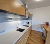 Modern kitchen with bar counter